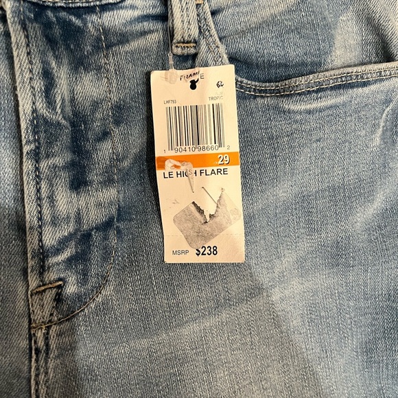 NWT FRAME Denim Le High Waist Flare Jeans Tropic 29 - Picture 7 of 7